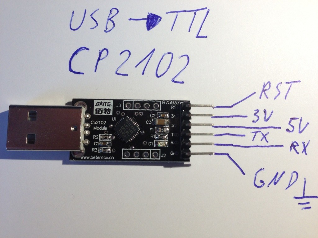 USB -> TTL CP2102