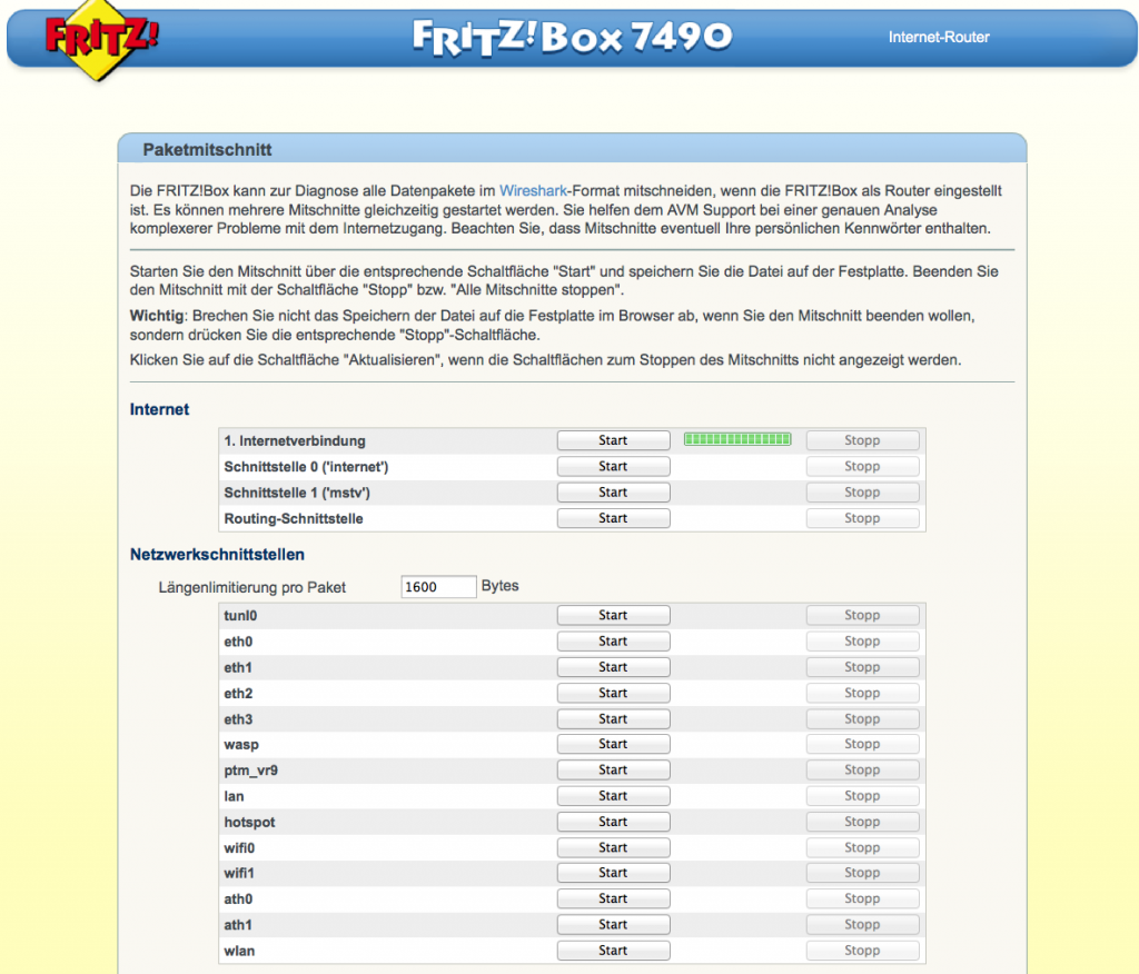 Capture Fritz Box 