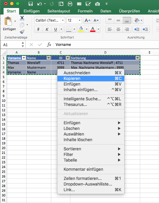 Excel Quickie Wie Konnen Excel Tabellen Referenzen Bzw Verknupfungen In Andere Arbeitsblatter Eingefugt Werden In Mac Os X Wenzlaff De Rund Um Die Programmierung
