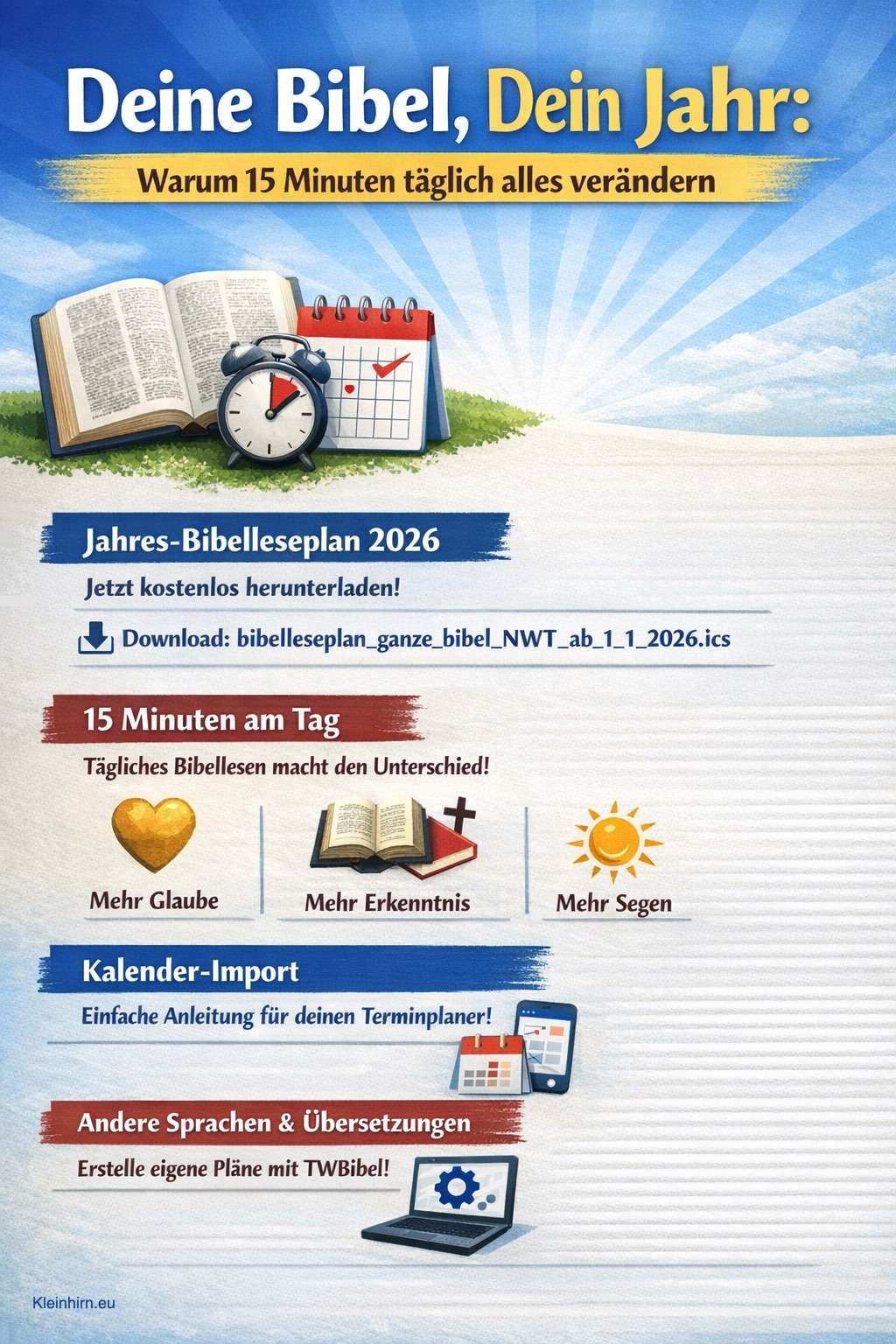 Deine Bible, Dein Jahr: Warum 15 Minuten täglich alles verändern